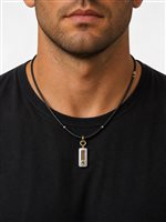 Collana Zancan Uomo in Oro Zaffiro 0.04 Ct EXC004GB - EXC004GB